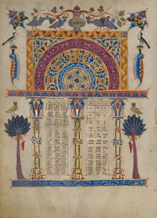 Canon tables from the Zeyt'un Gospels, 1256. Creator: T'oros Roslin.