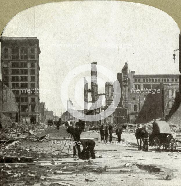 'Looking up Grant Ave. from Market St.', 1906.  Creator: Unknown.