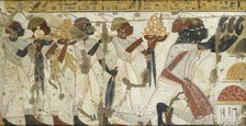 Copy of wall painting from private tomb 40 of Huy, Thebes (I,1, 75-78), 20th century. Artist: Anna (Nina) Macpherson Davies.
