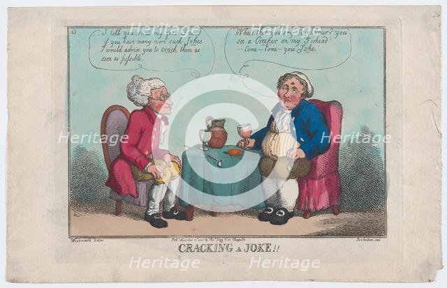 Cracking a Joke, November 15, 1808., November 15, 1808. Creator: Thomas Rowlandson.