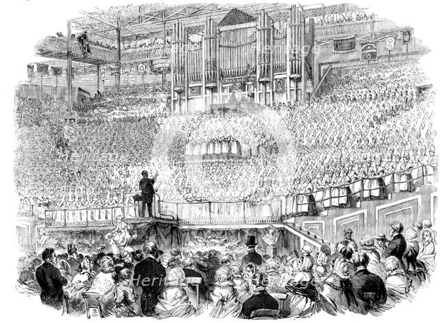 Meeting of Charity Schoolchildren at the Crystal Palace, 1858. Creator: Unknown.