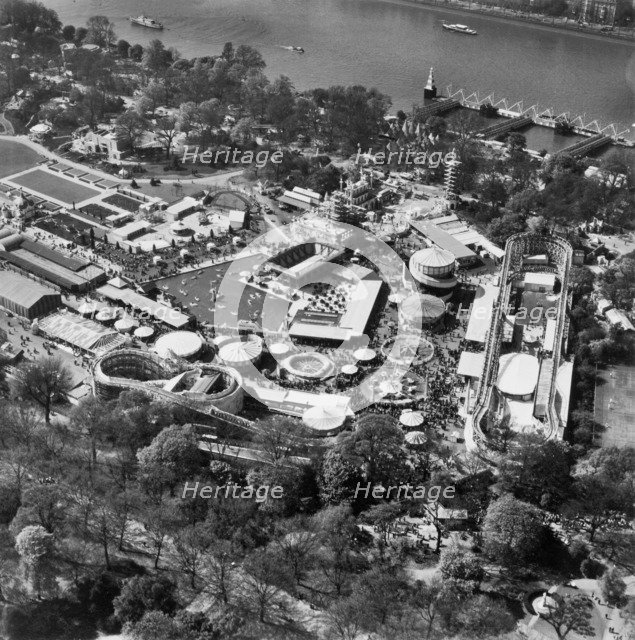 Festival of Britain pleasure gardens, Battersea Park, London, May 1951.  Artist: Unknown.
