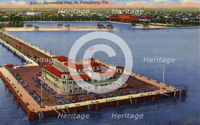 Recreation Pier, St Petersburg, Florida, USA, 1940. Artist: Unknown