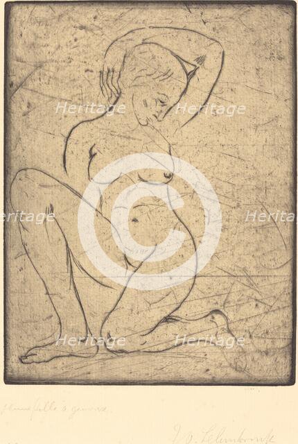 Kneeling, Small (Kniende, klein), 1910. Creator: Wilhelm Lehmbruck.