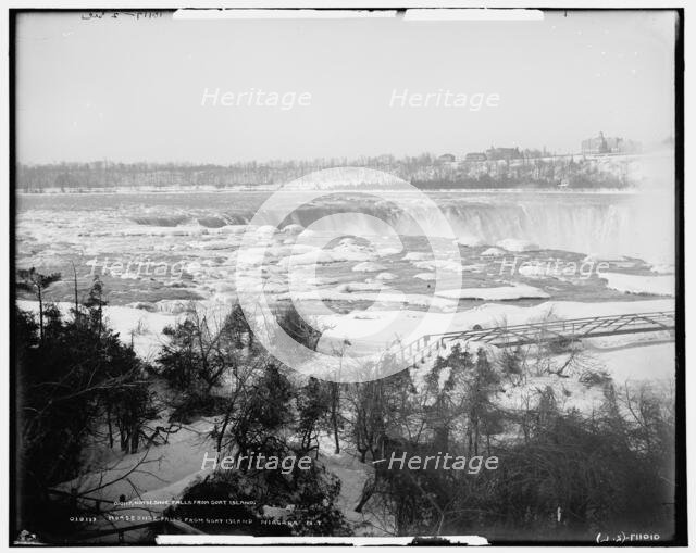 Horseshoe Falls from Goat Island, Niagara, N.Y., between 1890 and 1901. Creator: Unknown.