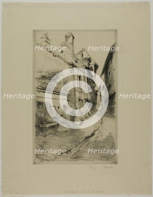 The School Street, Troyes, 1902. Creator: Gustave Leheutre.