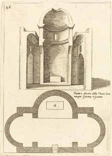 Plan and Elevation of the Church of Saints James and John, 1619. Creator: Jacques Callot.