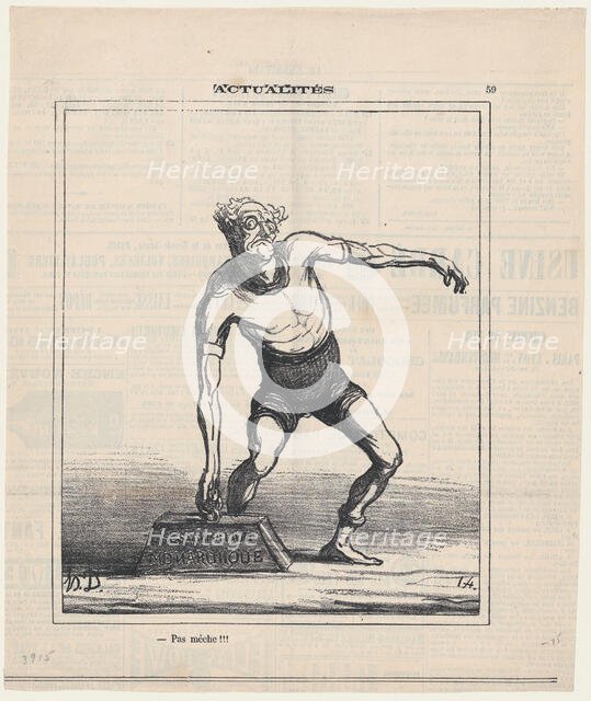 Pas mèche!!!, 1872. Creator: Honore Daumier.