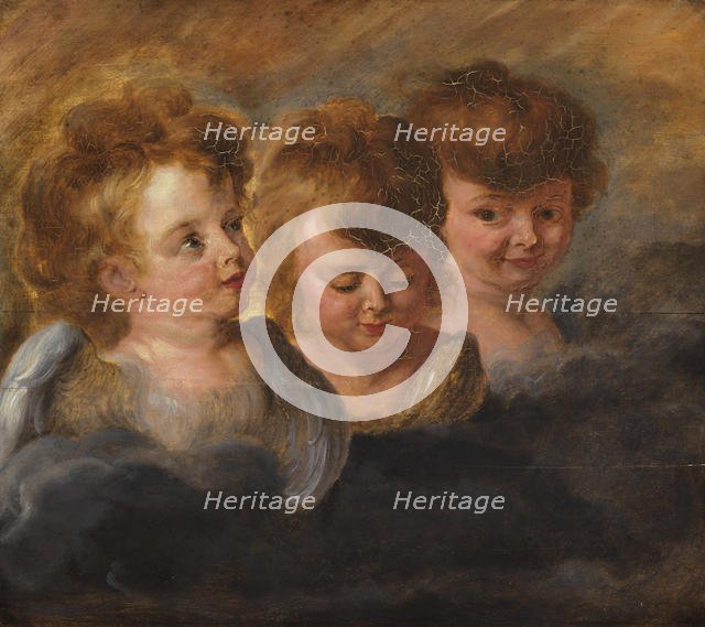 Three angel heads in the clouds. Creator: Rubens, Pieter Paul (1577-1640).