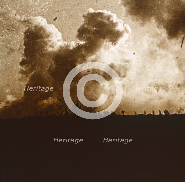 Gas attack, Verdun, northern France, c1914-c1918. Artist: Unknown.