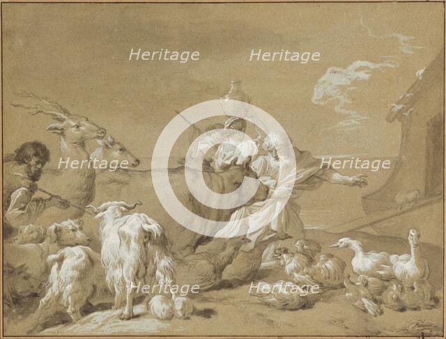 Noah Leading the Animals into the Ark, 1774. Creator: Francois-Andre Vincent.