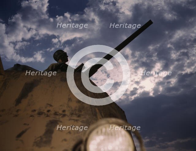 Tank commander, Ft. Knox, Ky., 1942. Creator: Alfred T Palmer.