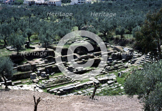 Excavation of  Acropolis of ancient Sparta (Lakedaimon), c20th century.  Artist: CM Dixon.