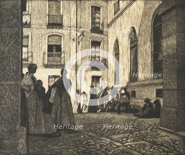 A Spanish courtyard, 1926. Creator: Sydney Lee.