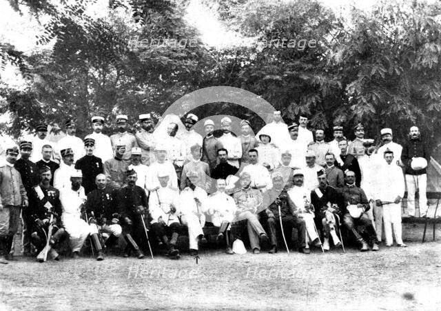 The Cretan Question: officers of the international forces now at Canea, 1898. Creator: Unknown.
