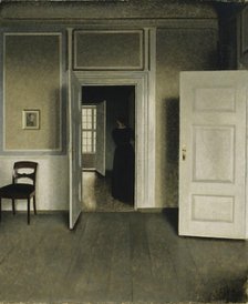 Interior from the Home of the Artist, 1900. Creator: Vilhelm Hammershoi.