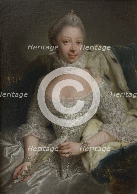 Portrait of Princess Charlotte of Mecklenburg-Strelitz (1744-1818), Queen of Great Britain, 1762.