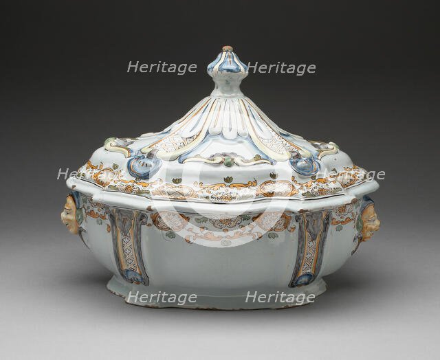 Tureen, Moustiers-Sainte Marie, 18th century. Creator: Moustiers Manufactories.