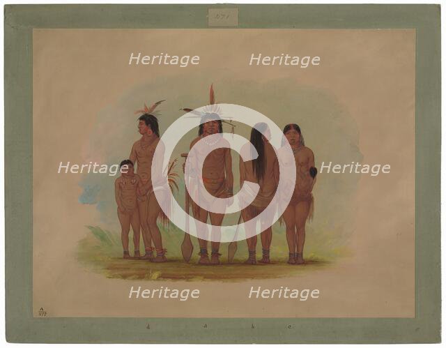 Members of the Payaguas Tribe, 1854/1869. Creator: George Catlin.