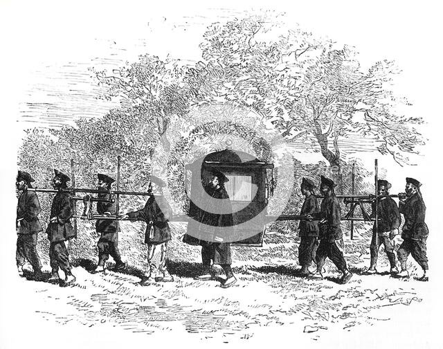 'Chinese Palanquin-Bearers', c1891. Creator: James Grant.