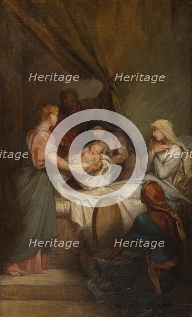 Esquisse pour l'église Notre-Dame-de-Clignancourt : La Naissance de la Vierge, 1866. Creator: Nélie Barbe Hyacinthe Jacquemart.