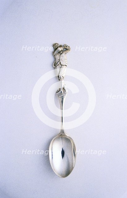 Silver spoon, hallmarked Birmingham, British, c1910-c1912. Artist: Unknown