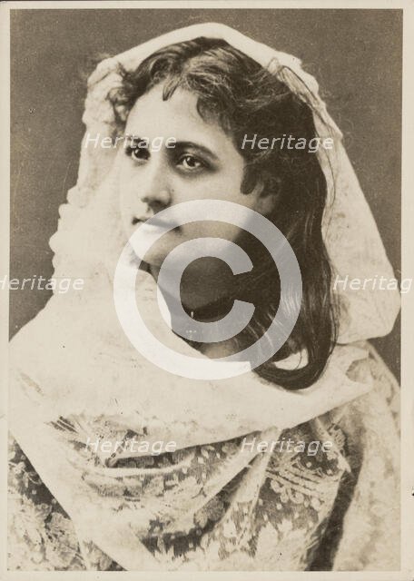 Portrait of the composer and pianist Teresa Carreño (1853-1917), c. 1890. Creator: Anonymous.