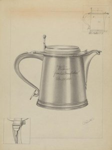 Silver Tankard, c. 1936. Creator: Charlotte Winter.