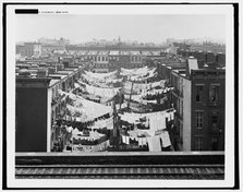 Yard of tenement at Park Ave. and 107th St., New York, c1900. Creator: Unknown.