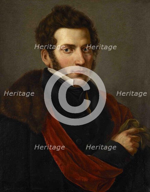 Portrait of composer Gaetano Donizetti (1797-1848), c.1824. Creator: Coghetti, Francesco (1801-1875).
