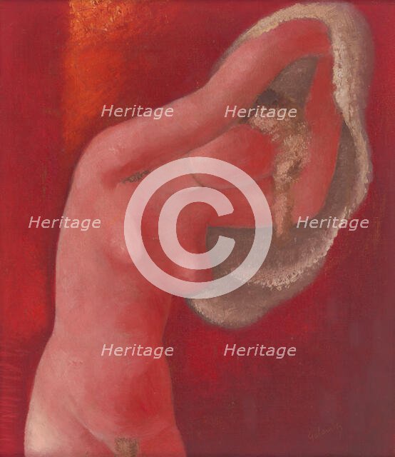 Woman Undressing, 1932. Creator: Mikulas Galanda.