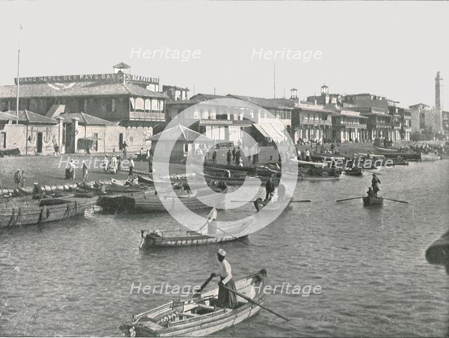 The entrance to the Suez Canal at Port Said, Egypt, 1895.  Creator: Unknown.