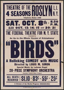 Birds, Roslyn, NY, 1938. Creator: Unknown.