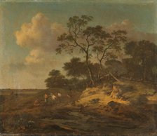 Dune Landscape with Hunters Resting, 1655-1684. Creator: Jan Wijnants.