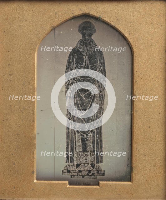 Copy of Brass Rubbing from the Tomb of Peter de Lacy, Rector of Northfleet and Preben..., ca. 1850. Creator: Unknown.