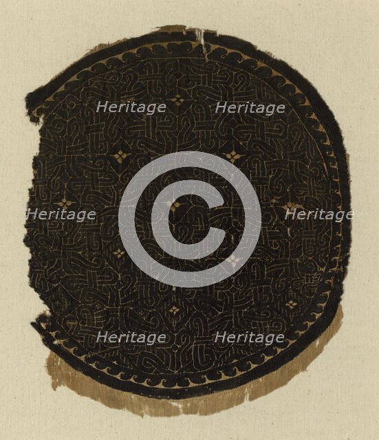 Roundel, Egypt, Roman period (30 B.C.- 641 A.D.), 4th/5th century. Creator: Unknown.