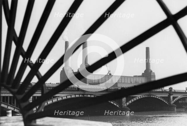 Battersea Power Station, London, c1950s. Creator: Arthur Charles Kirby Ware.