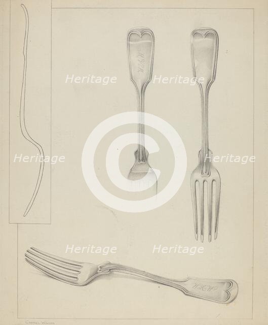 Silver Fork, 1935/1942. Creator: Unknown.