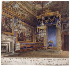 Interior view of the King's Audience Chamber in Windsor Castle, Berkshire, 1818. Artist: Thomas Sutherland
