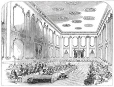 Grand Banquet of the Officers of the Coldstream Guards, in St. James's Palace, 1850. Creator: Unknown.