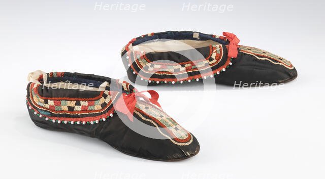 Slippers, British, ca. 1825. Creator: Unknown.