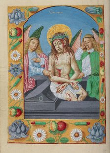 Ecce Homo; Christ with Angels; Book of Hours; early 16th century. Creator: Unknown.