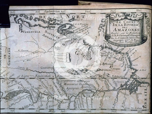 Relation de la Riviere des Amazones', map printed in Paris in 1680, by Cristóbal de Acuña.