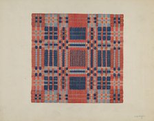 Coverlet (Section), 1935/1942. Creator: Cornelius Christoffels.