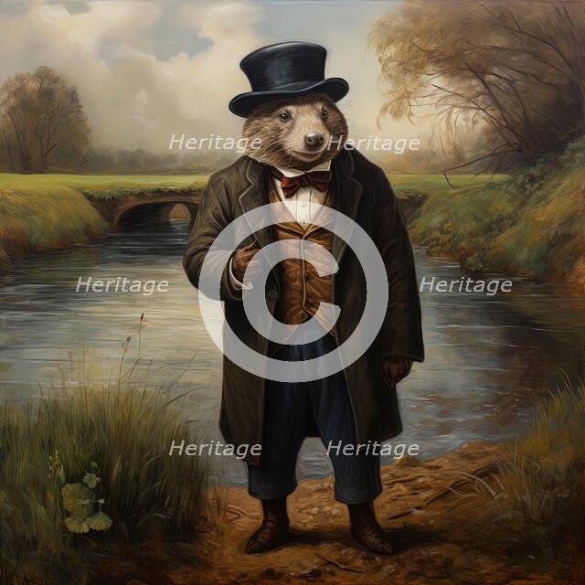 AI IMAGE - Ratty from The Wind in the Willows, 2023. Creator: Heritage Images.
