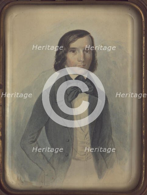Portrait of the philosopher and poet Nikolai Vladimirovich Stankevich (1813-1840), c 1830. Creator: Anonymous.