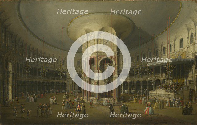 London: Interior of the Rotunda at Ranelagh, 1754. Artist: Canaletto (1697-1768)