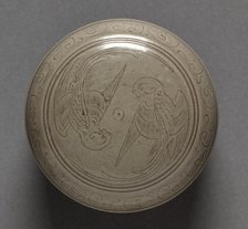 Covered Box with Double-Parrot Design (lid), 960-1127. Creator: Unknown.