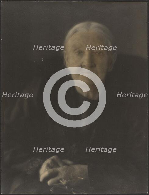 Portrait of a Woman with Hands Folded, 1907-1943. Creator: Louis Fleckenstein.
