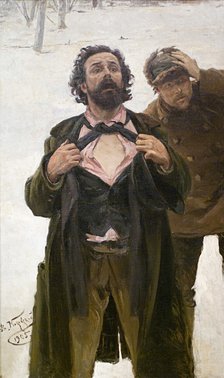 Study for the painting 'Bloody Sunday (22 January 1905)', 1905.  Artist: Vladimir Makovsky